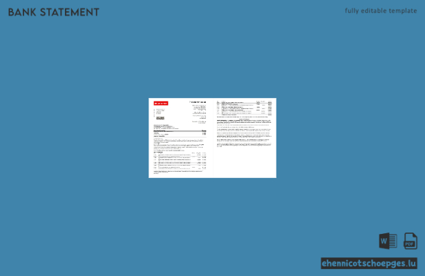 Kontoauszug der Santander Bank (Vereinigtes Königreich), Word-Dokument, 2 Seiten, Beispielvorschau